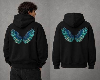 Blue Angel Wings Unisex Hoodie