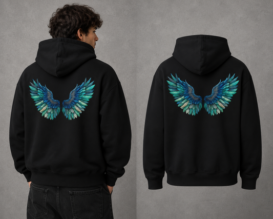 Blue Angel Wings Unisex Hoodie
