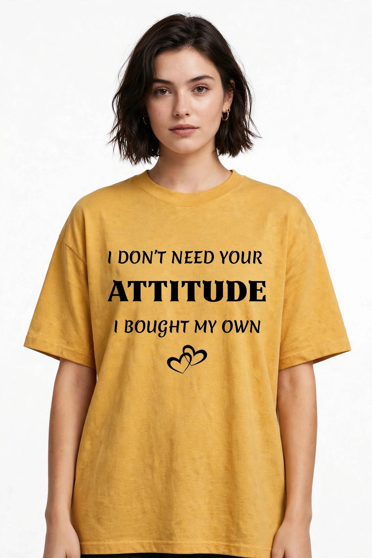 "BOUGHT MY OWN ATTITUDE" Premium Heavyweight Oversized Tee