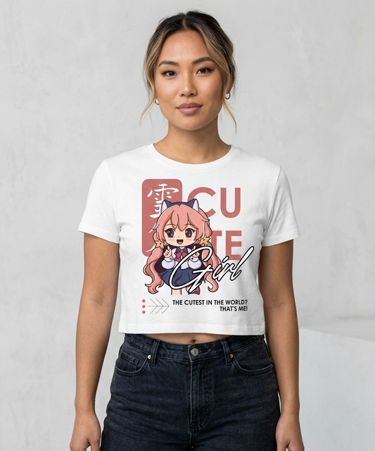 "THE CUTEST IN THE WORLD" Anime Chibi Crop Top