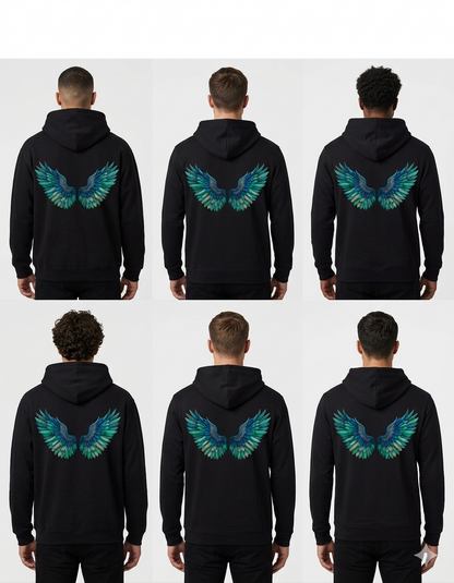 Blue Angel Wings Unisex Hoodie